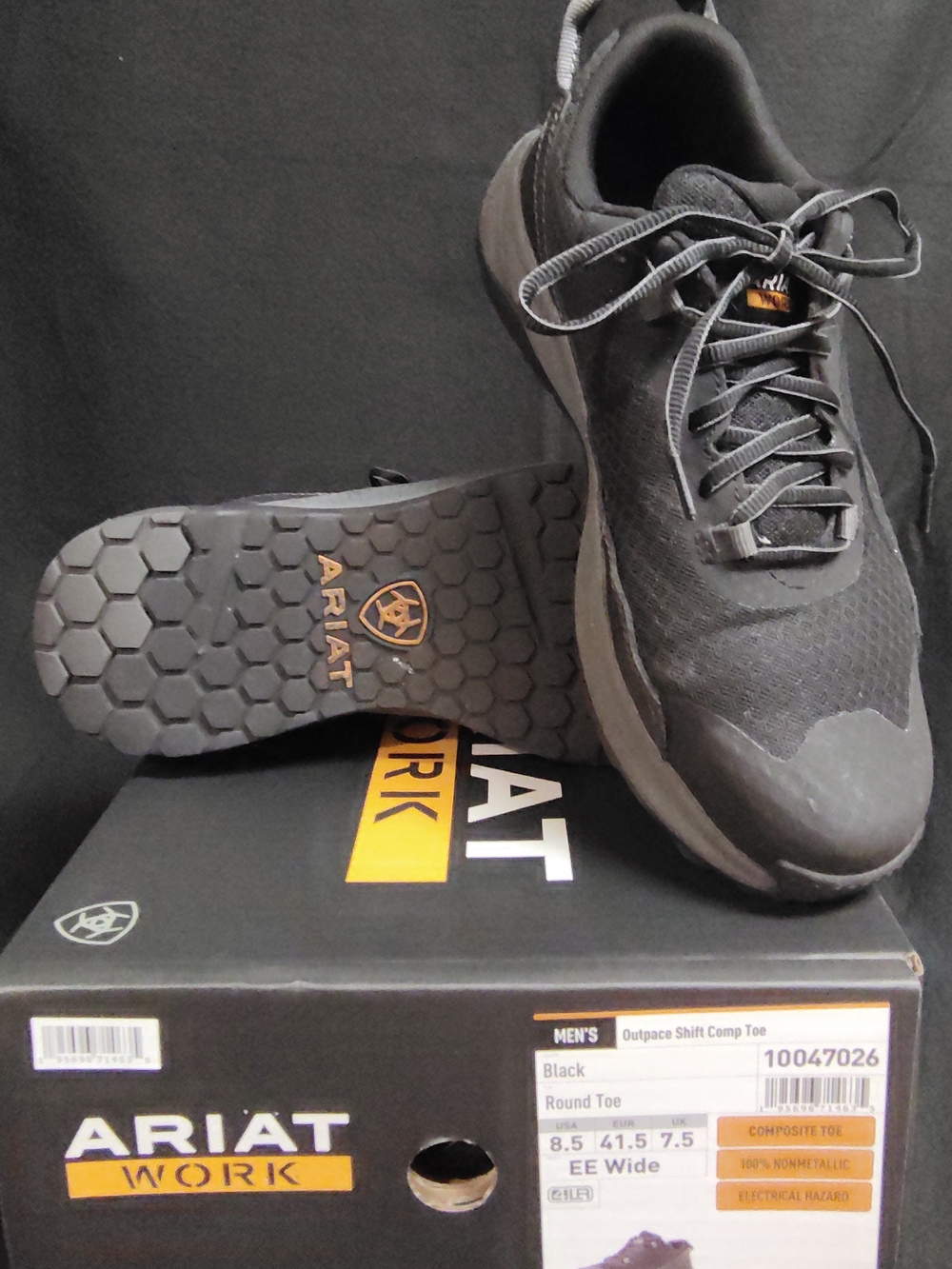 Ariat Men's Black Athletic Work Shoe Composite Toe